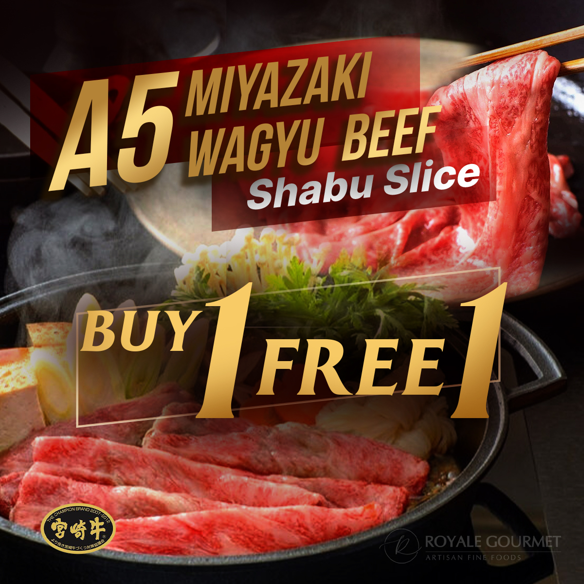 A5 Miyazaki Shabu Slice | 150g+- (Buy1Free1)