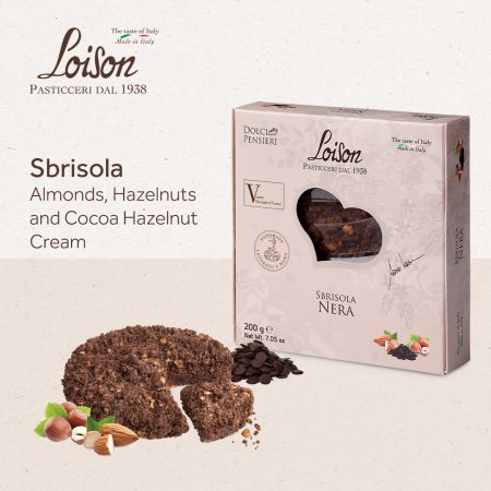Loison Sbrisola Cake Almonds, Hazelnuts and Cocoa Hazelnut Cream | 200g